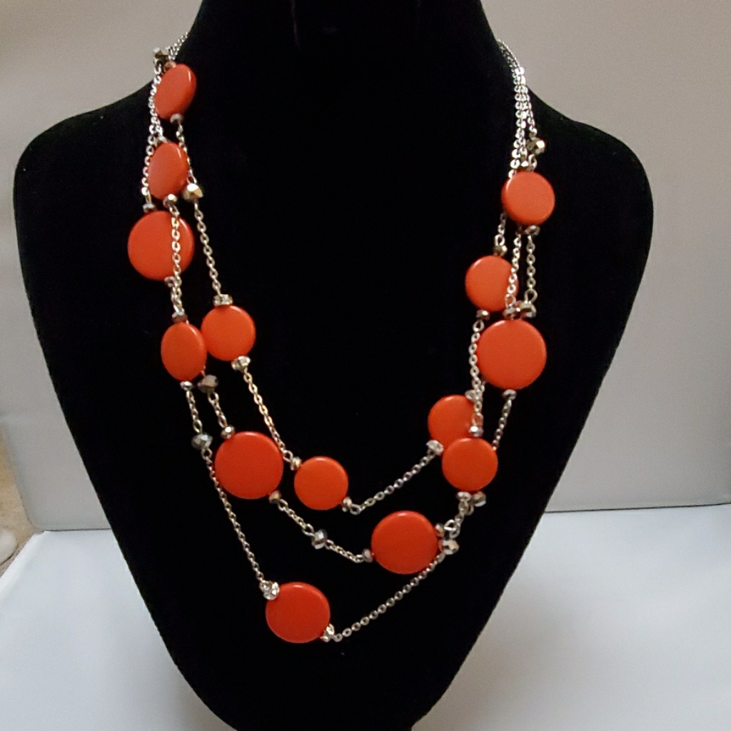 Kenilworth Orange 3-Tier Necklace #8